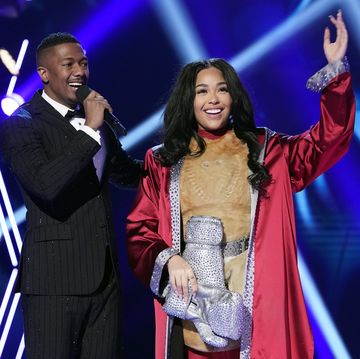 The Kangaroo Is Latest Contestant Revealed on FOX's "The Masked Singer" - Season Three the masked singer l r host nick cannon and jordyn woods in the the mother of all final face offs, part 1 episode of the masked singer airing wednesday, april 8 800 901 pm etpt on fox photo by fox via getty images